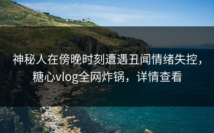 神秘人在傍晚时刻遭遇丑闻情绪失控，糖心vlog全网炸锅，详情查看